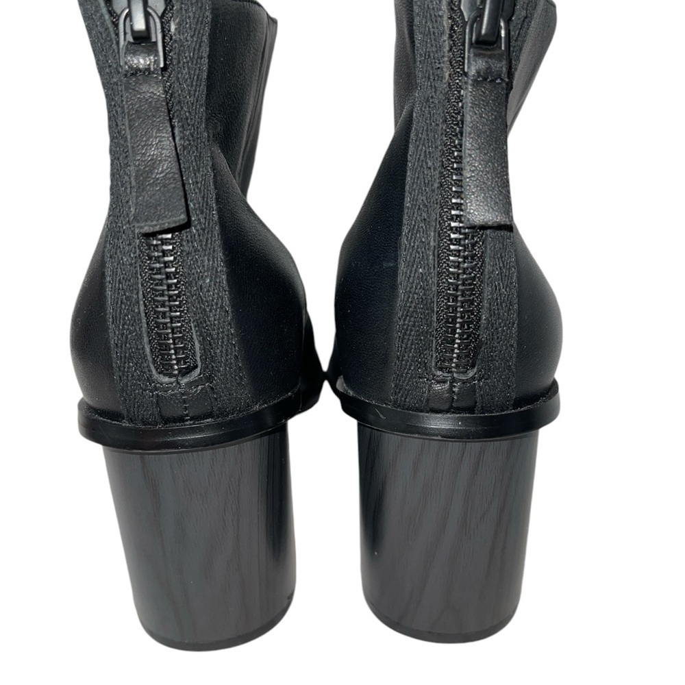 Splendid Women's Boots Size 8.5M Black Leather Upper Ankle Back Zip "Magnolia" - Picture 5 of 8